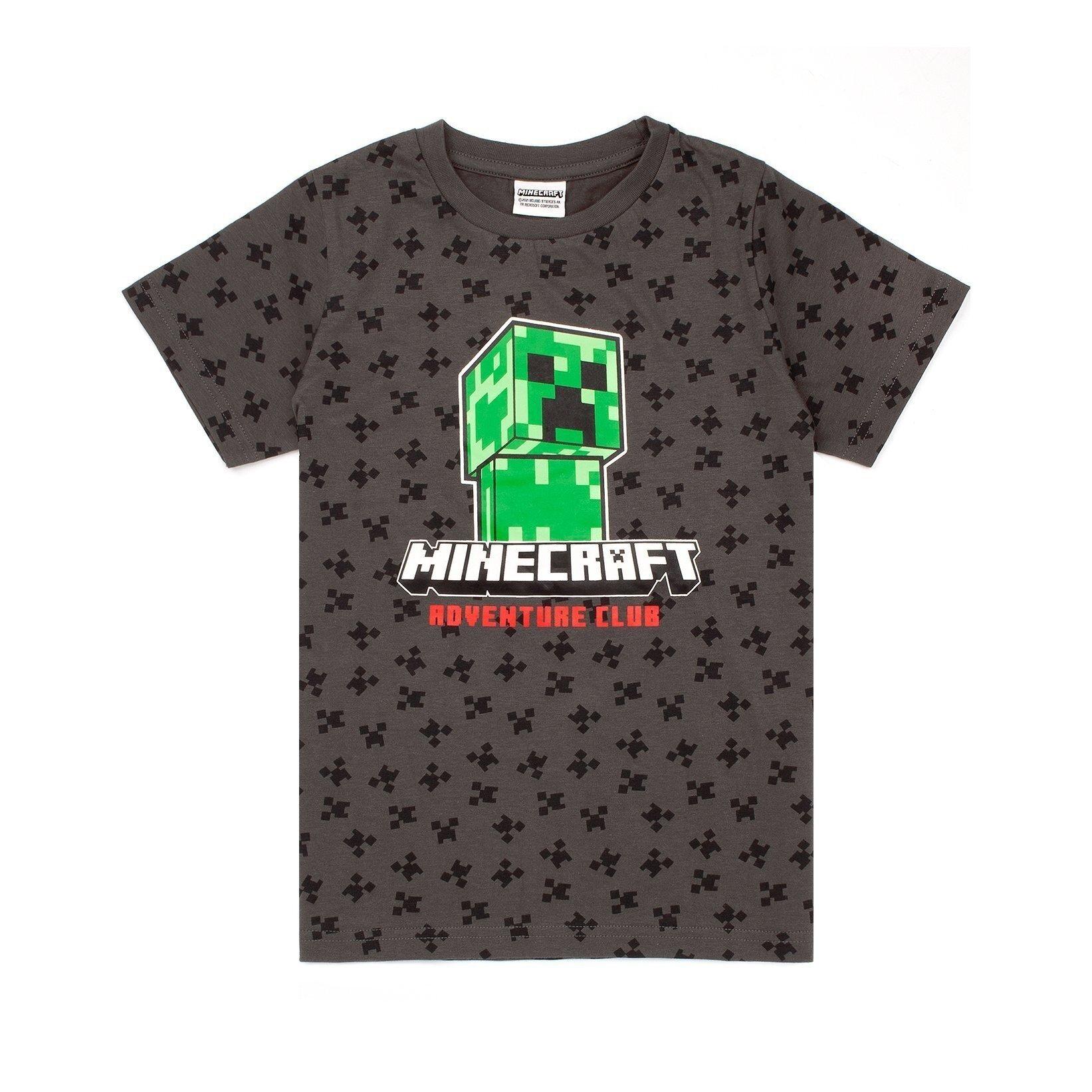 Tshirt, Rundum Bedruckt Jungen Grau 152 von MINECRAFT