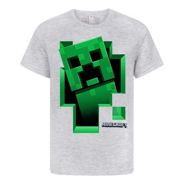 Inside Tshirt Jungen Grau 128 von MINECRAFT