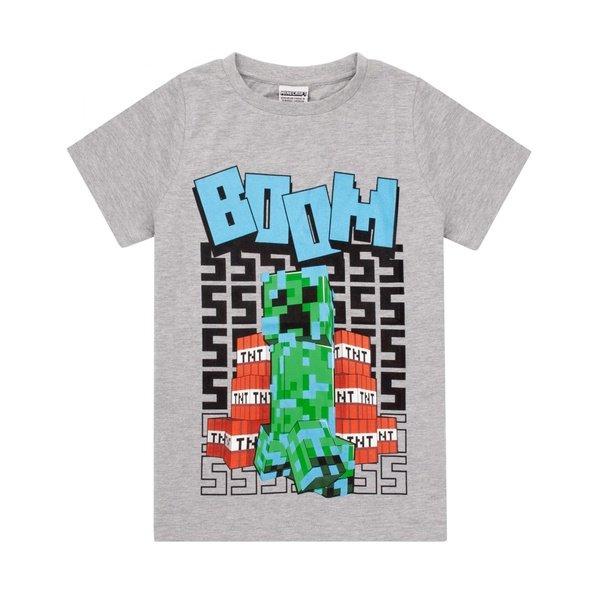 Boom Tshirt Jungen Grau 152 von MINECRAFT