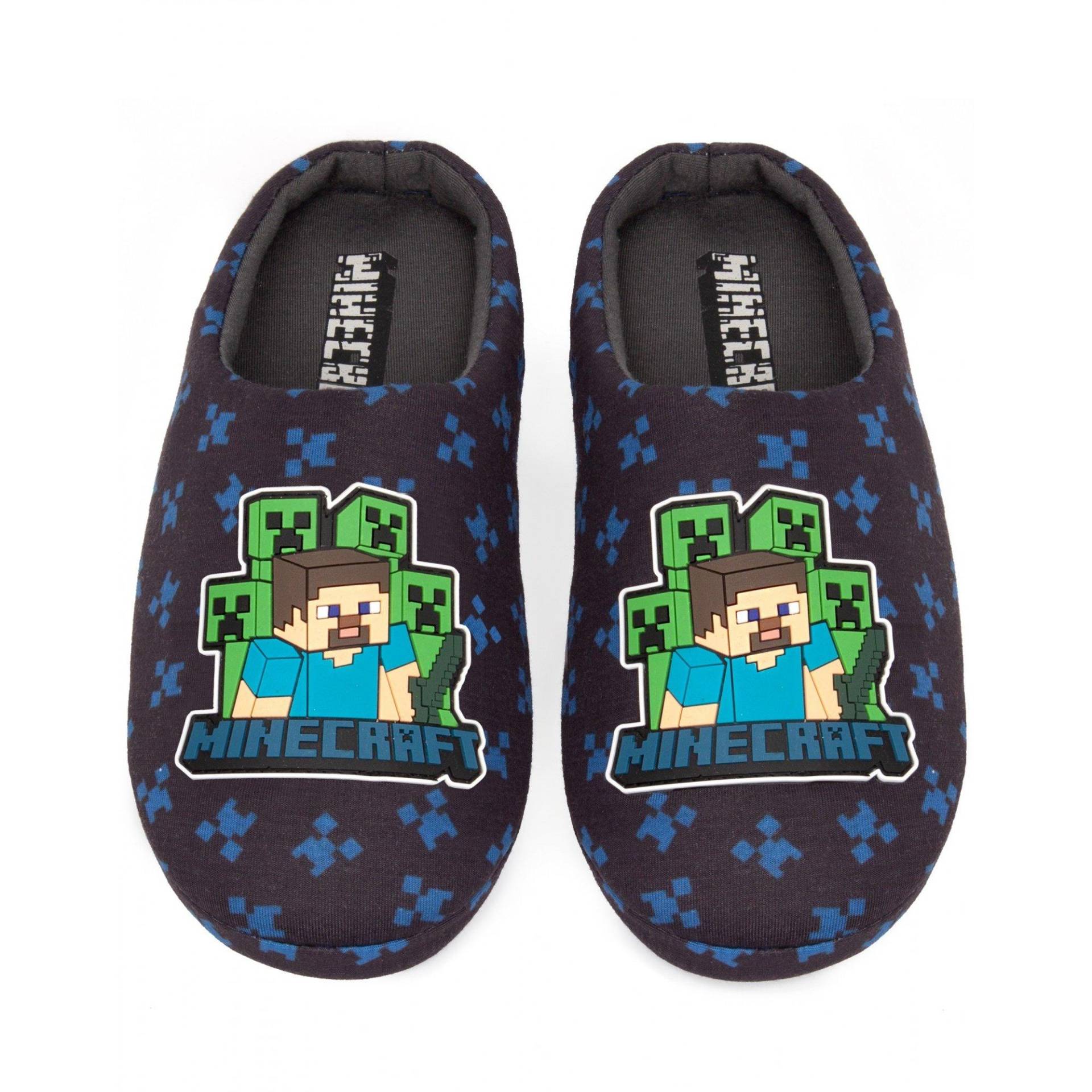 Offizielle Surrounded Hausschuhe Unisex Blau 34 von MINECRAFT