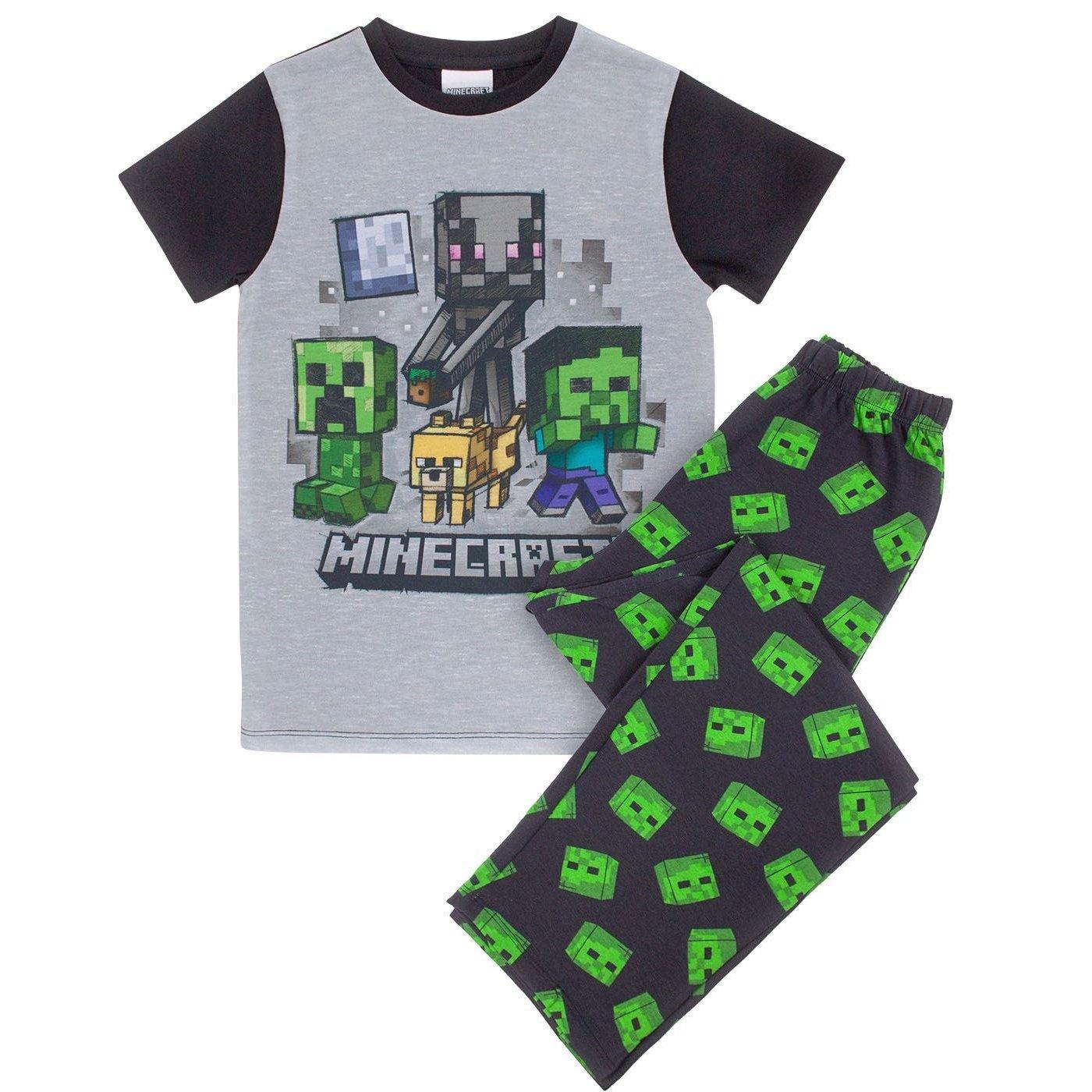 Schlafanzug Unisex Grau 140 von MINECRAFT