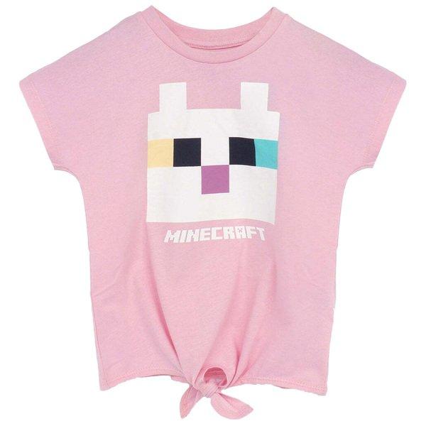 Tshirt Front Mit Knoten Mädchen Pink 116 von MINECRAFT