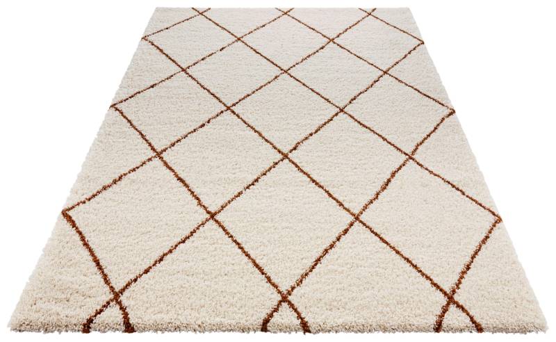 HANSE Home Hochflor-Teppich »Feel«, rechteckig, 35 mm Höhe, Shaggy, Weich, Skandi, Flauschig, Rauten, Wohnzimmer, Schlafzimmer von HANSE Home