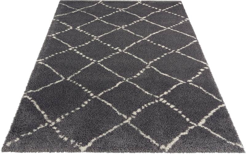 HANSE Home Hochflor-Teppich »Hash«, rechteckig, Shaggy, Flokati, Raute, Weich, Modern, Wohnzimmer, Schlafzimmer, Flur von HANSE Home