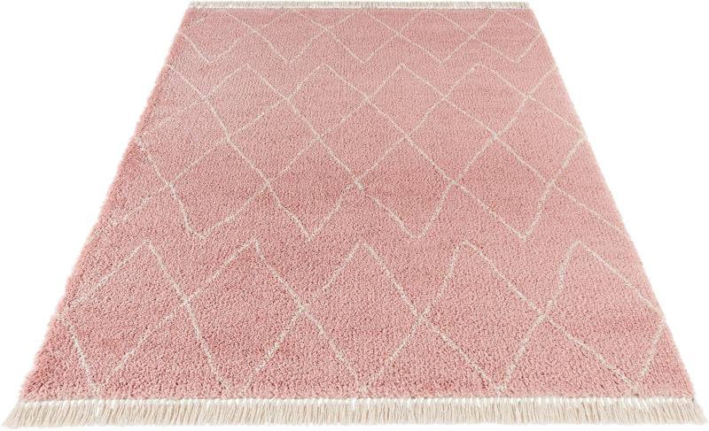 HANSE Home Hochflor-Teppich »Jade«, rechteckig, 35 mm Höhe, Shaggy, Fransen, Skandi, Weich, Modern, Wohnzimmer, Schlafzimmer, Flur von HANSE Home