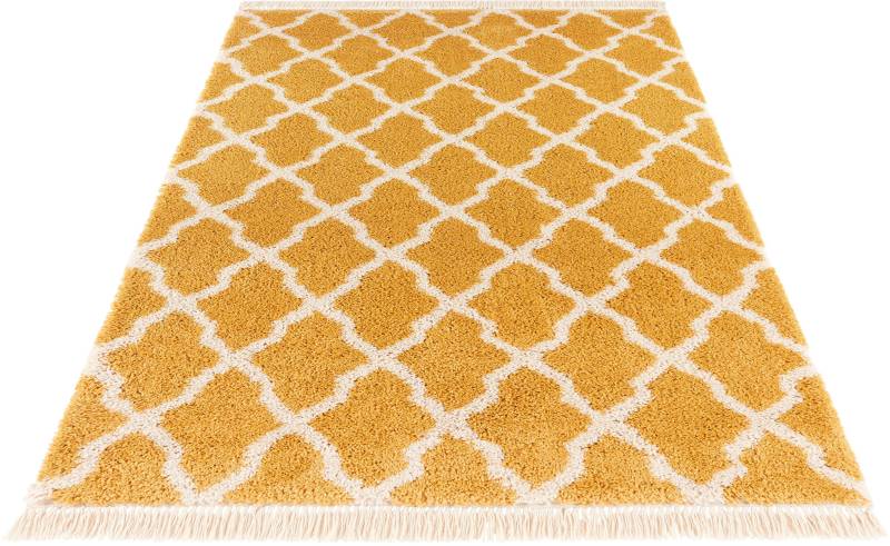 HANSE Home Hochflor-Teppich »Pearl«, rechteckig, 35 mm Höhe, Pastellfarben mit Fransen, Grafisches Design, Robust, Pflegeleicht von HANSE Home