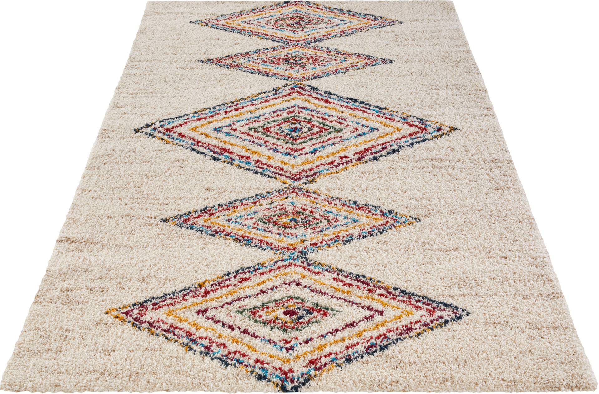 HANSE Home Hochflor-Teppich »ANDARA«, rechteckig, Boho Design, besonders weich durch Microfaser, Robust, Pflegeleicht von HANSE Home