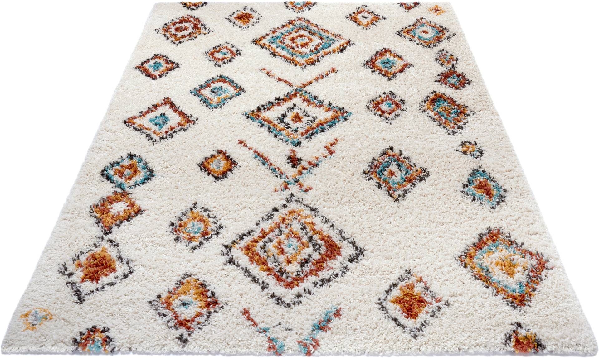 HANSE Home Hochflor-Teppich »Phoenix«, rechteckig, 33 mm Höhe, Ethno Look, Boho Design, weich durch Microfaser, Robust, Pflegeleicht von HANSE Home