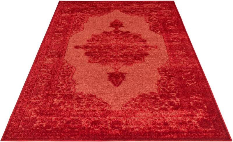 HANSE Home Teppich »Willow«, rechteckig, 4 mm Höhe, Viskose Glanz, Hoch-Tief Struktur, Robust, Pflegeleicht, Relief Optik von HANSE Home