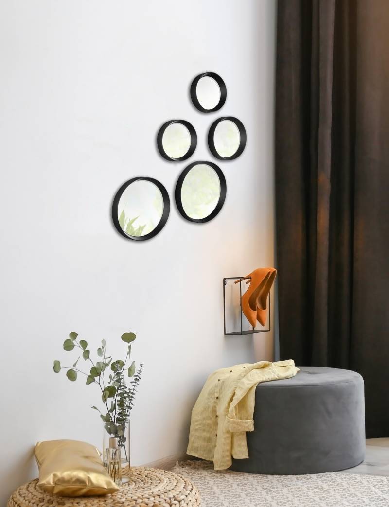 MIRRORS AND MORE Dekospiegel »Vivien«, (Set, 5 St.), Wandspiegel, rund von MIRRORS AND MORE