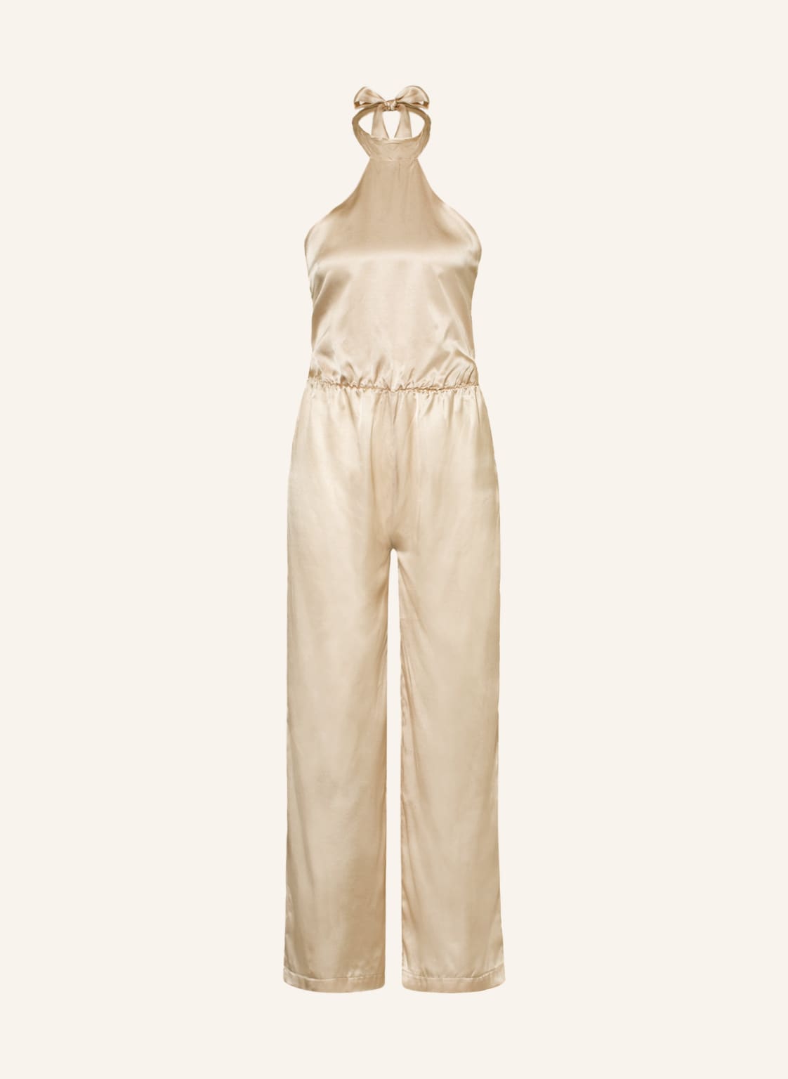 Miryam Jumpsuit Mit Seide beige von MIRYAM