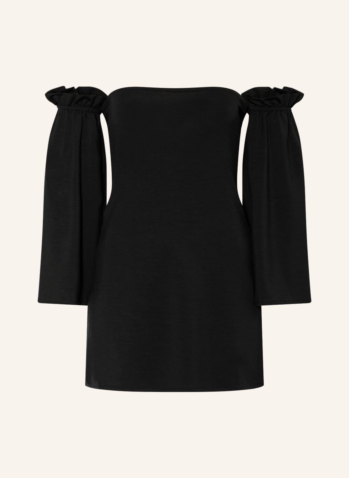 Miryam Off-Shoulder-Kleid Aus Jersey Mit Rüschen schwarz von MIRYAM