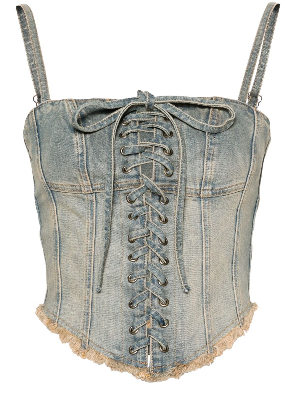 MISBHV Lara denim corset top - Blue von MISBHV