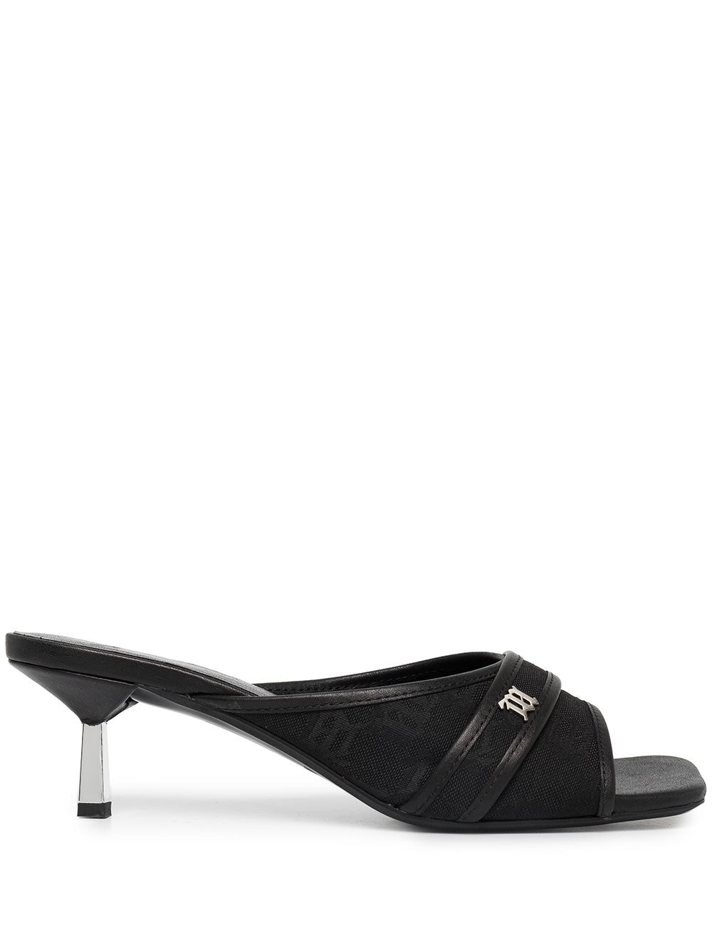 MISBHV Sasha 30mm monogram-jacquard sandals - Black von MISBHV