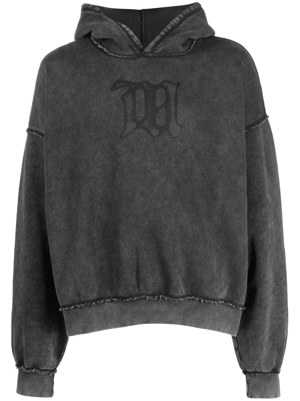 MISBHV Signature raw-stitch hoodie - Black von MISBHV