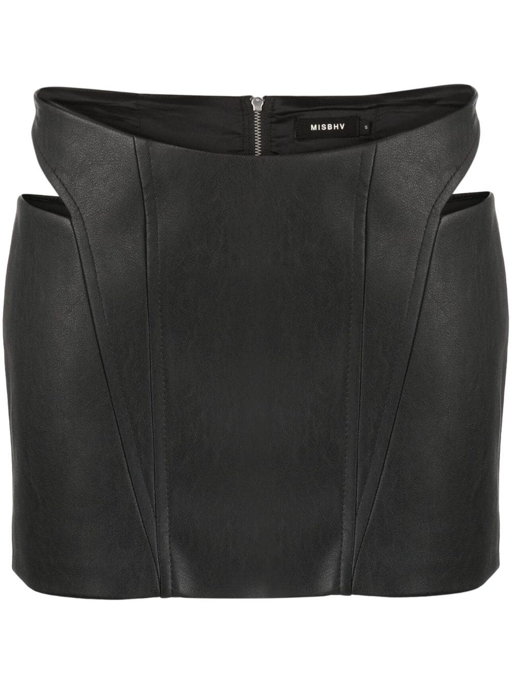 MISBHV faux-leather cut-out miniskirt - Black von MISBHV
