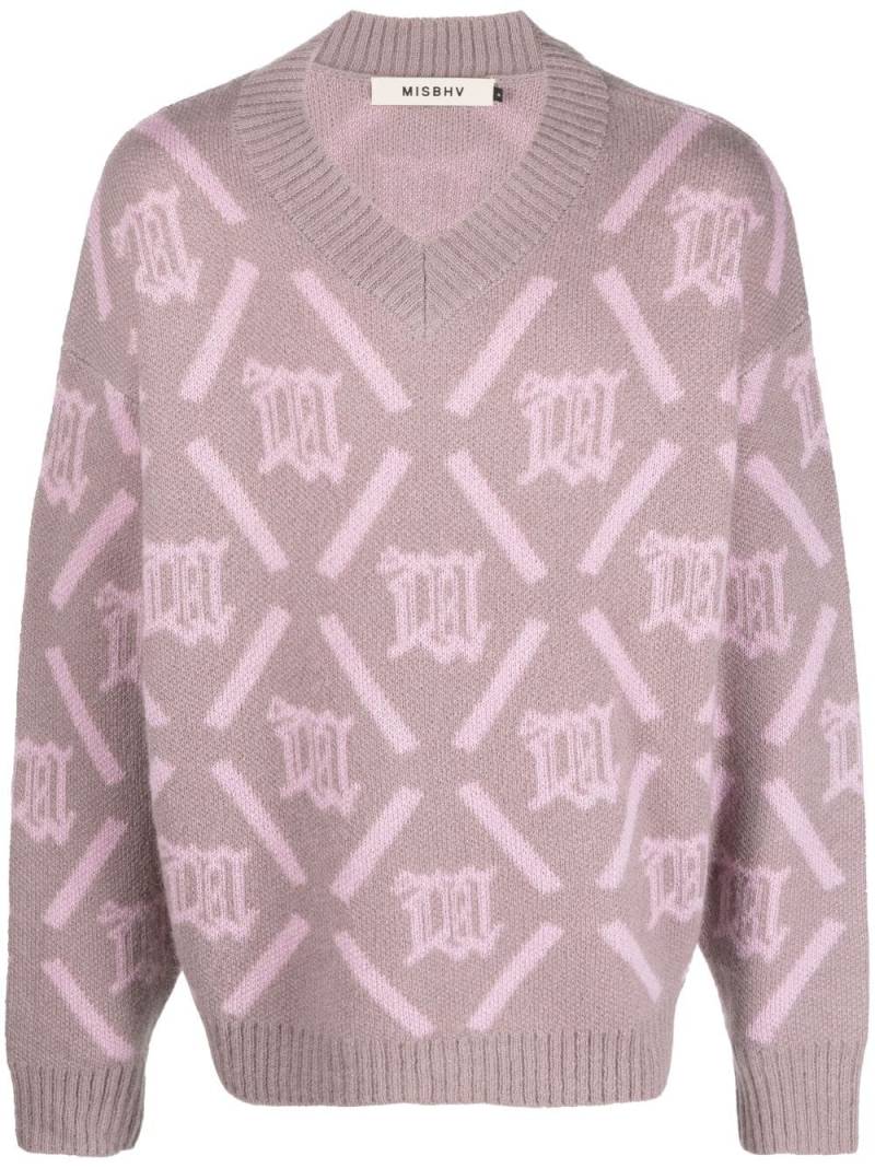 MISBHV intarsia-knit logo jumper - Pink von MISBHV