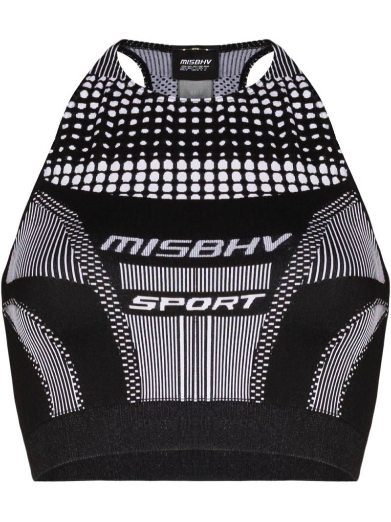 MISBHV logo halterneck sports bra - Black von MISBHV
