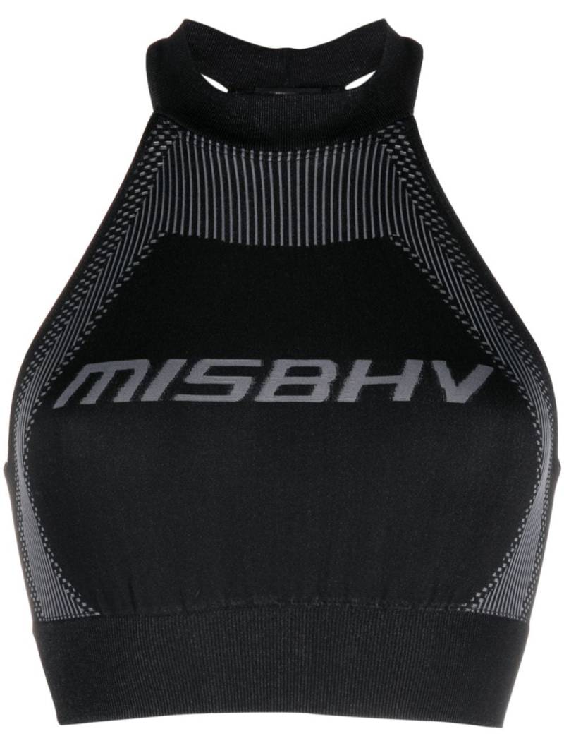 MISBHV logo-jacquard crop top - Black von MISBHV