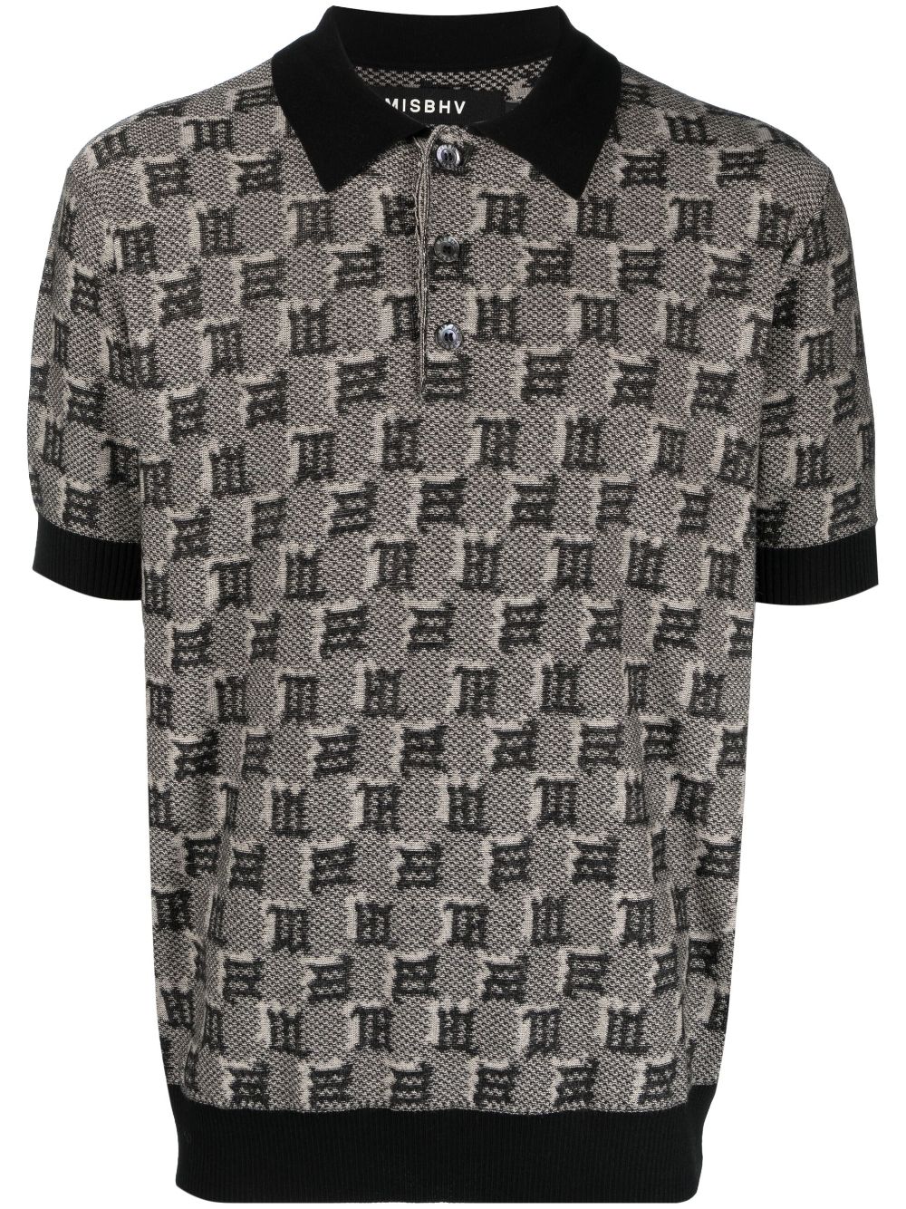 MISBHV logo-jacquard polo shirt - Neutrals von MISBHV