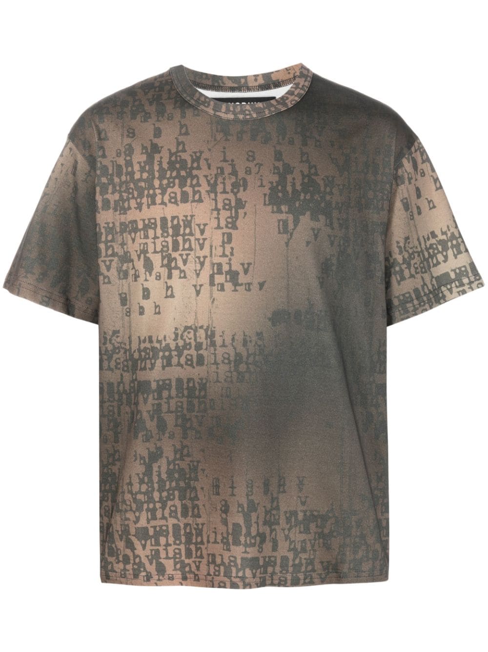 MISBHV logo-print bleached T-shirt - Brown von MISBHV