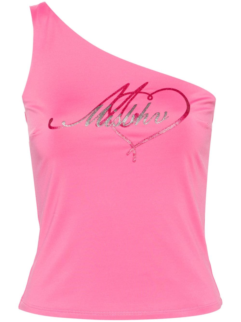 MISBHV logo-print one-shoulder top - Pink von MISBHV