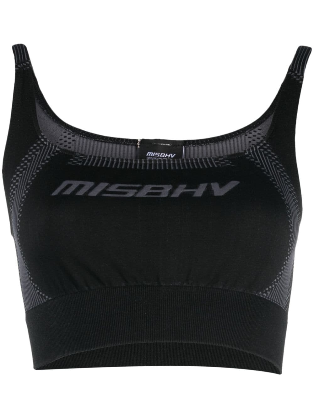 MISBHV logo-print sports bra - Black von MISBHV