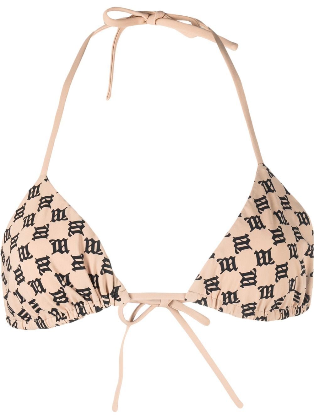 MISBHV monogram-pattern bikini top - Neutrals von MISBHV