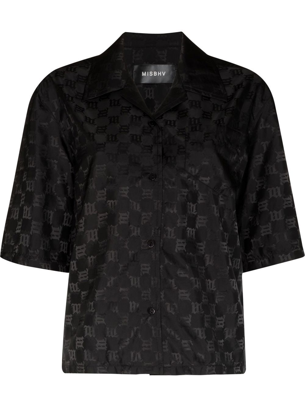 MISBHV monogram pattern boxy shirt - Black von MISBHV