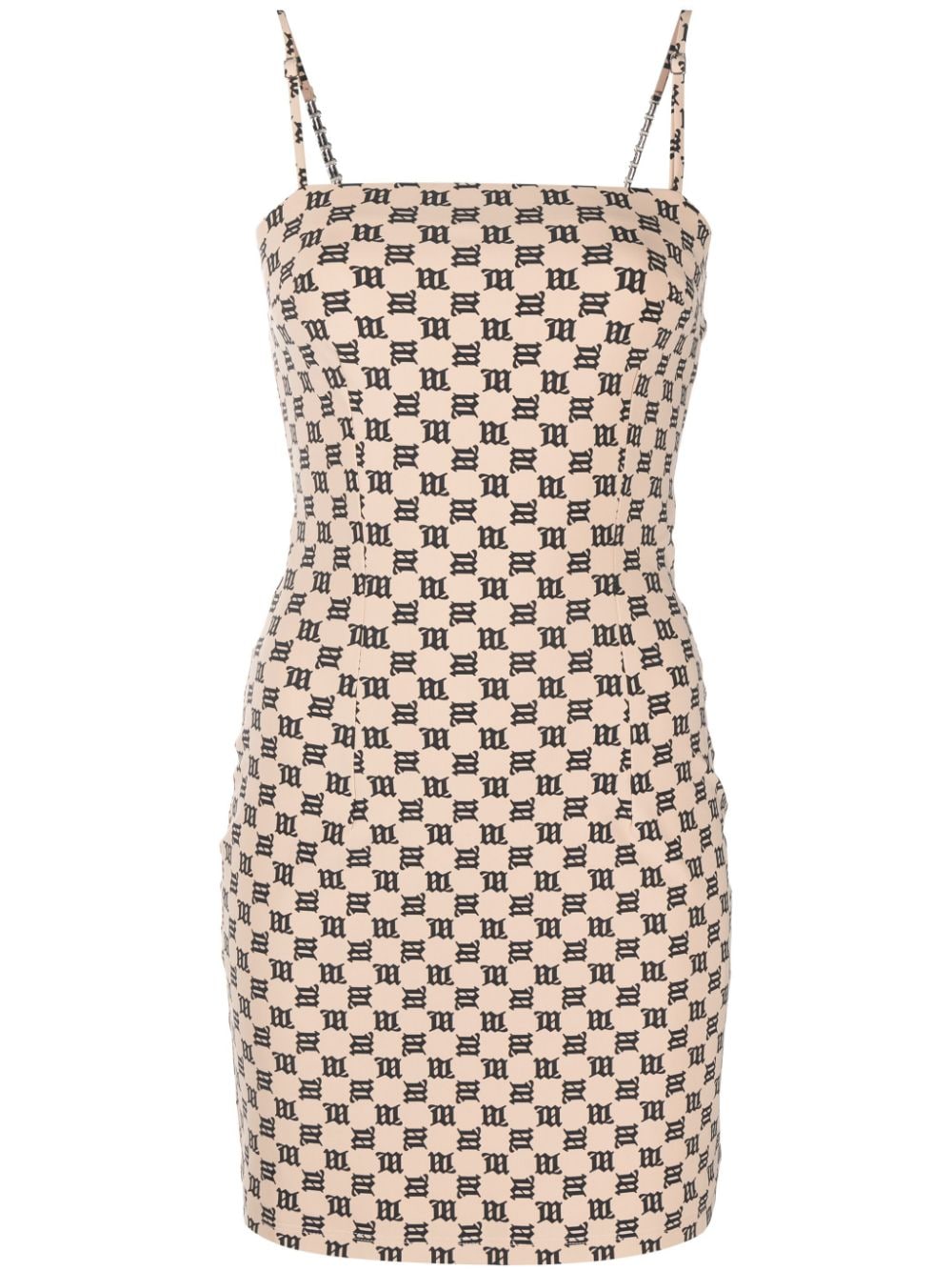 MISBHV monogram-print minidress - Neutrals von MISBHV