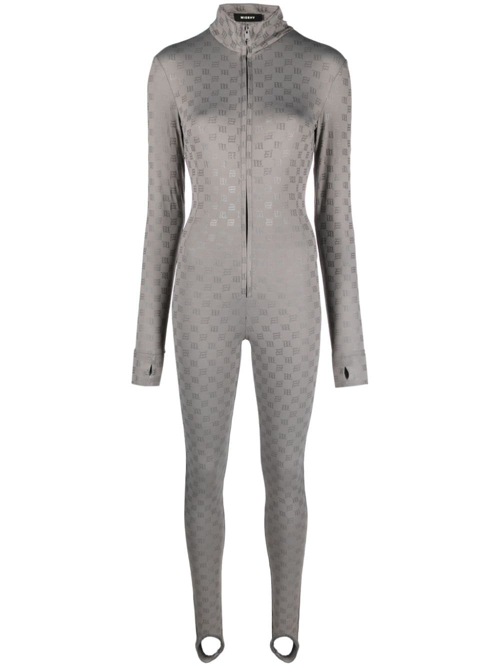 MISBHV monogram zip-up jumpsuit - Grey von MISBHV