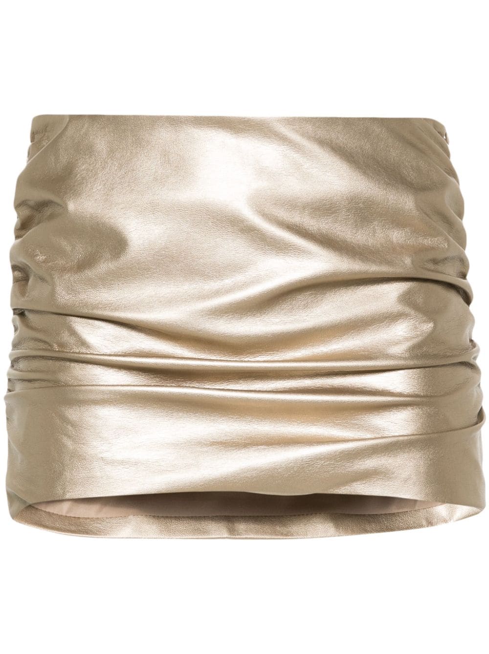 MISBHV ruched metallic miniskirt - Gold von MISBHV