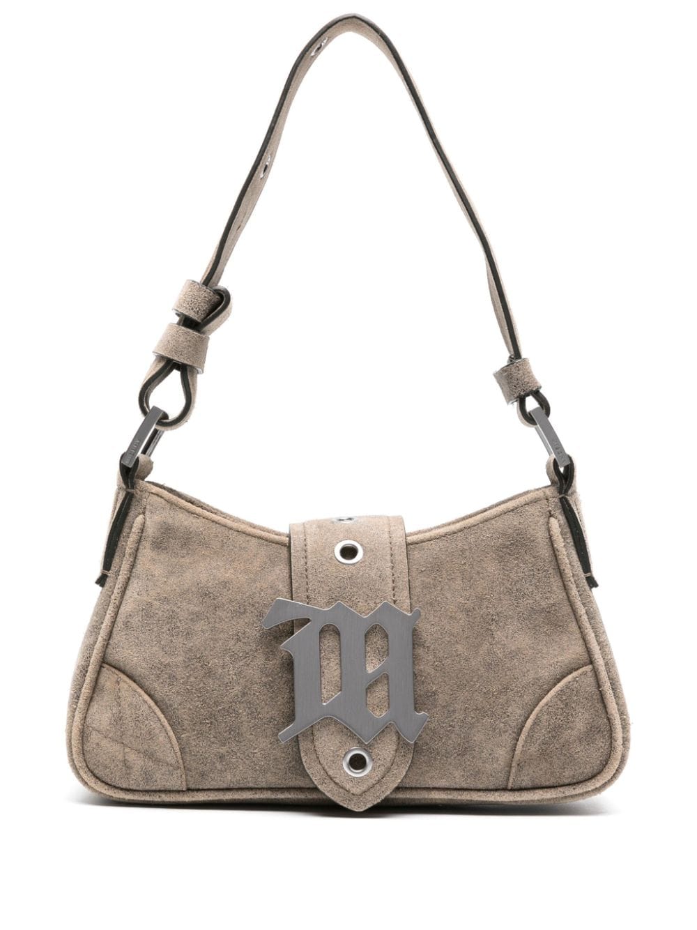 MISBHV small logo-plaque suede tote bag - Neutrals von MISBHV