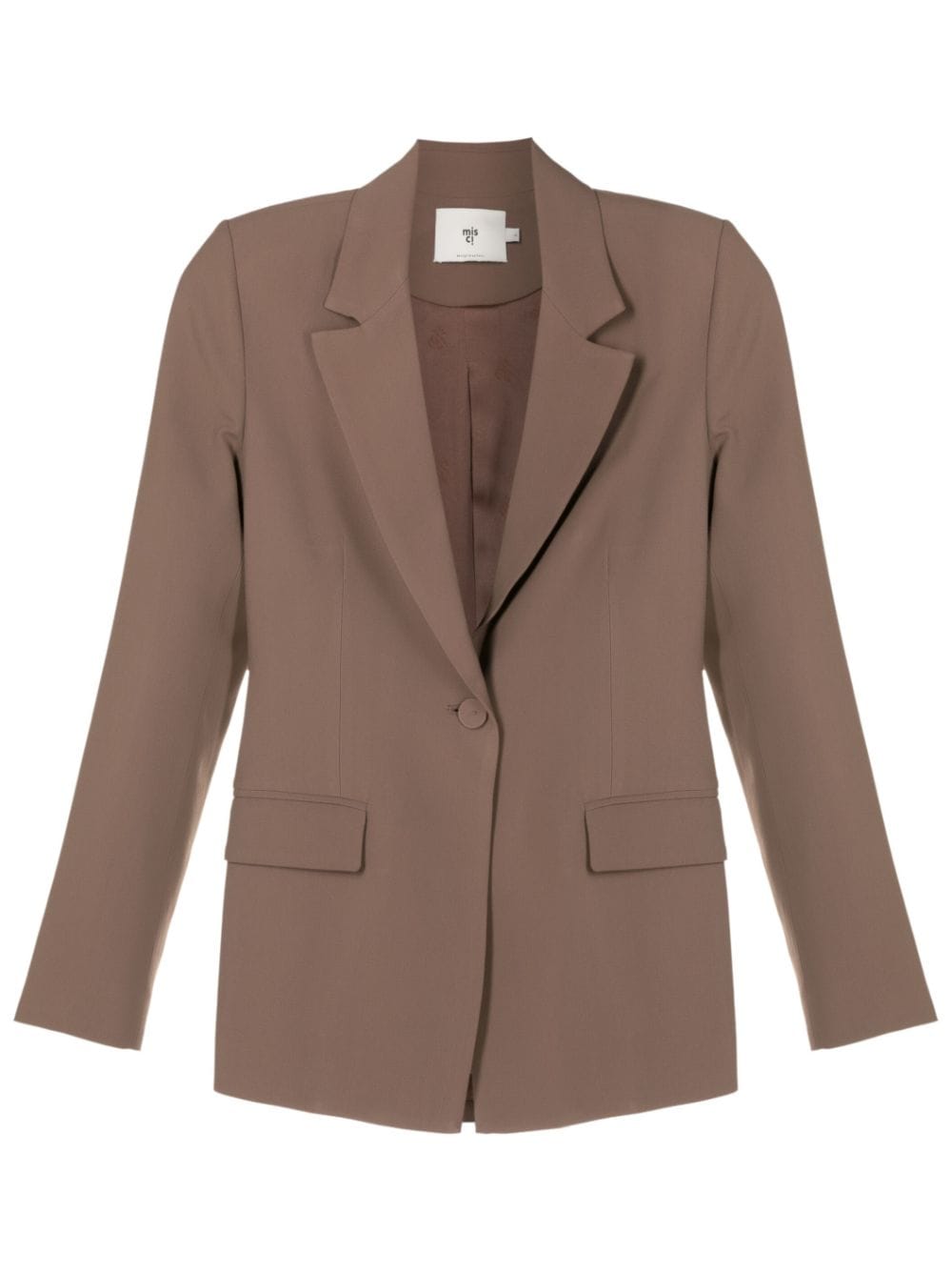 MISCI Cora crepe single-breasted blazer - Brown von MISCI