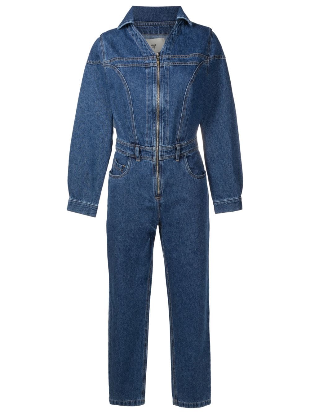 MISCI Meca zipped denim jumpsuit - Blue von MISCI