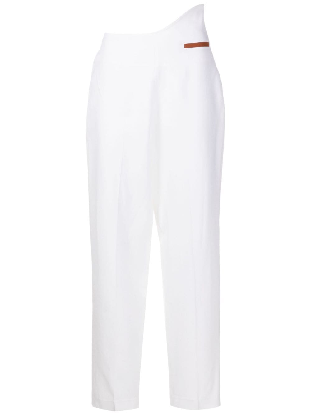 MISCI asymmetric-waist straight trousers - White von MISCI