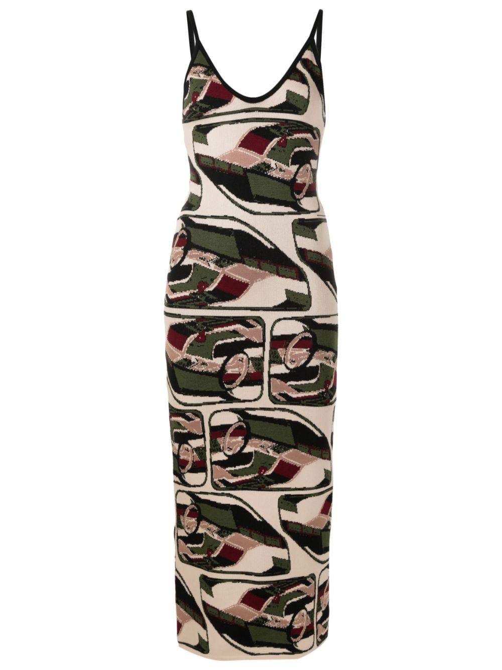 MISCI patterned-intarsia knit sleeveless dress - Multicolour von MISCI