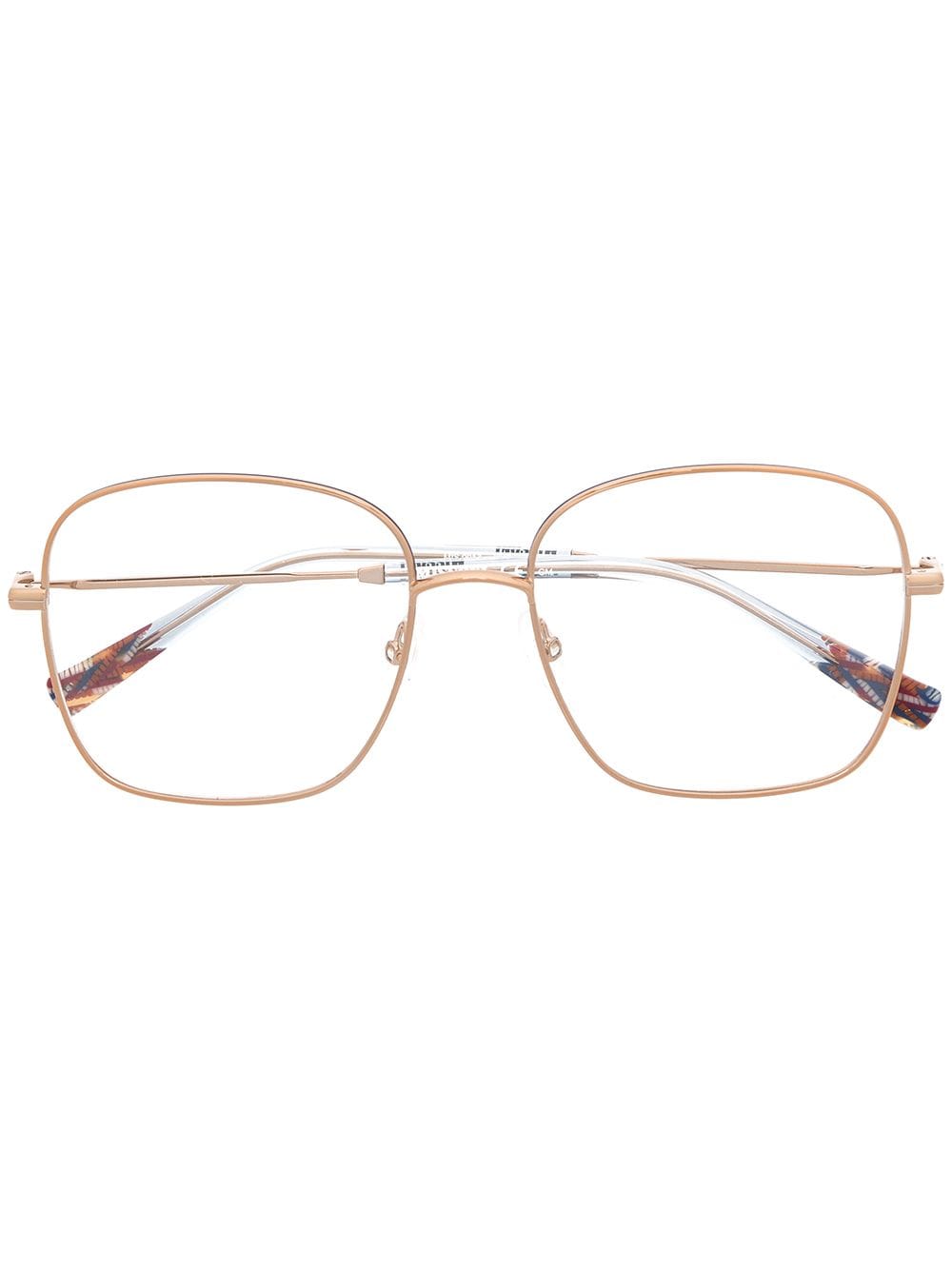 MISSONI EYEWEAR oversized square frame glasses - Gold von MISSONI EYEWEAR