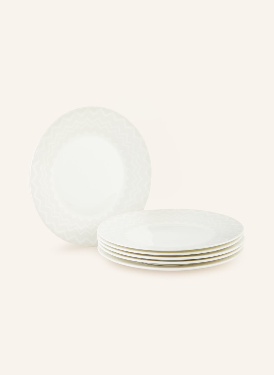 Missoni Home 6er-Set Dessertteller Zig Zag weiss Missoni Home 6er-Set Dessertteller Zig Zag weiss von MISSONI Home
