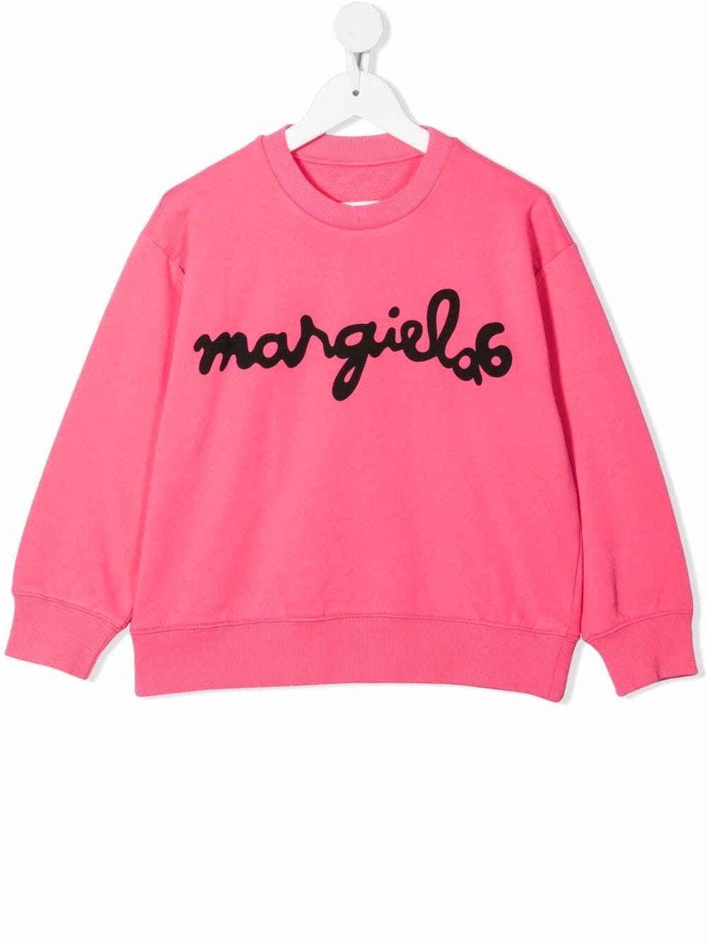 MM6 Maison Margiela Kids logo-print crewneck sweatshirt - Pink von MM6 Maison Margiela Kids