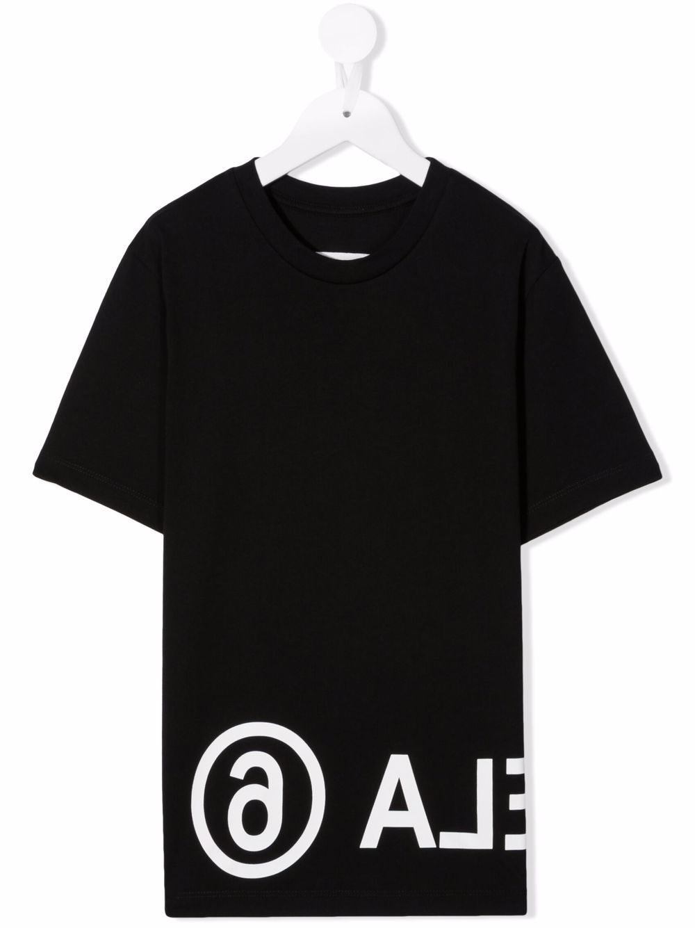 MM6 Maison Margiela Kids reverse logo T-shirt - Black von MM6 Maison Margiela Kids