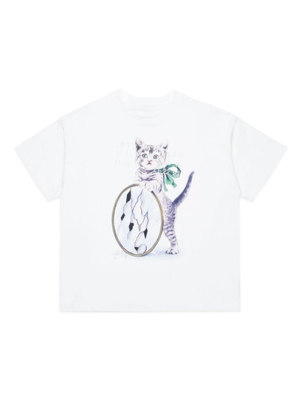 MM6 Maison Margiela Kids cat-print cotton T-shirt - White von MM6 Maison Margiela Kids