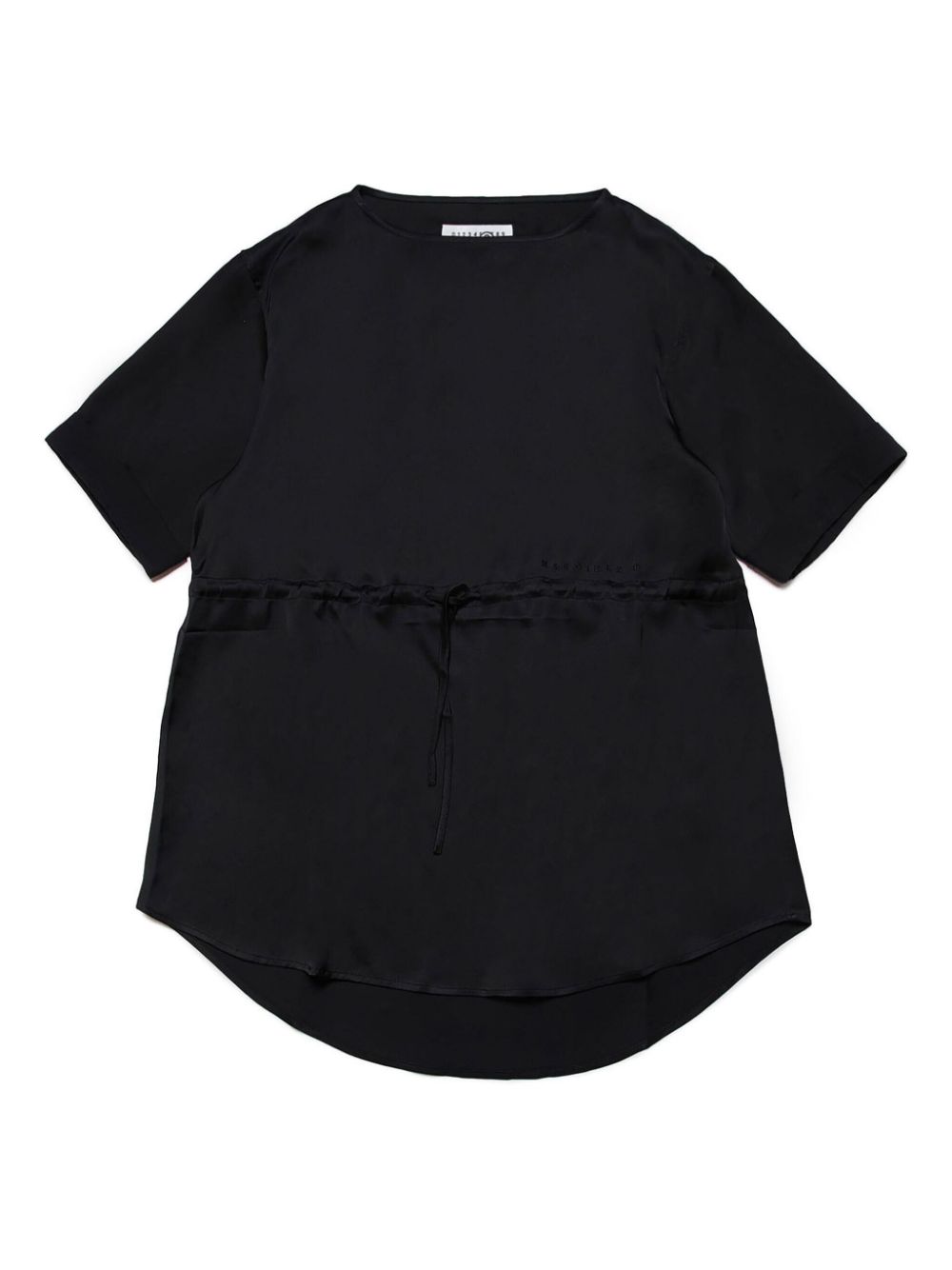 MM6 Maison Margiela Kids drawstring short-sleeve dress - Black von MM6 Maison Margiela Kids