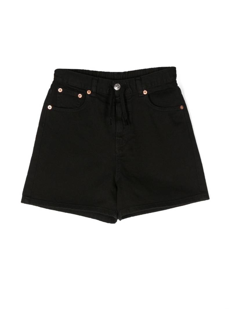 MM6 Maison Margiela Kids drawstring-waist straight-leg shorts - Black von MM6 Maison Margiela Kids