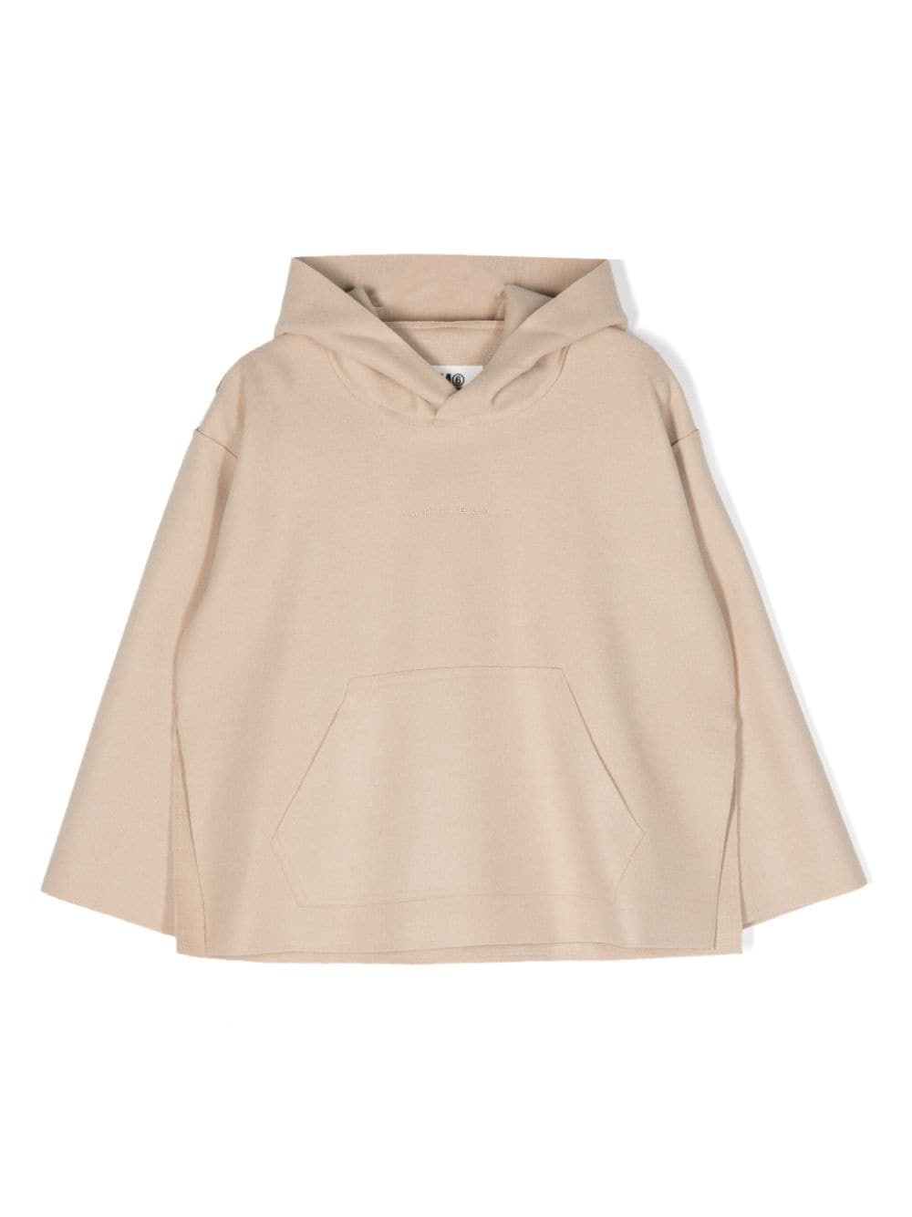 MM6 Maison Margiela Kids drop-shoulder long-sleeve hoodie - Neutrals von MM6 Maison Margiela Kids