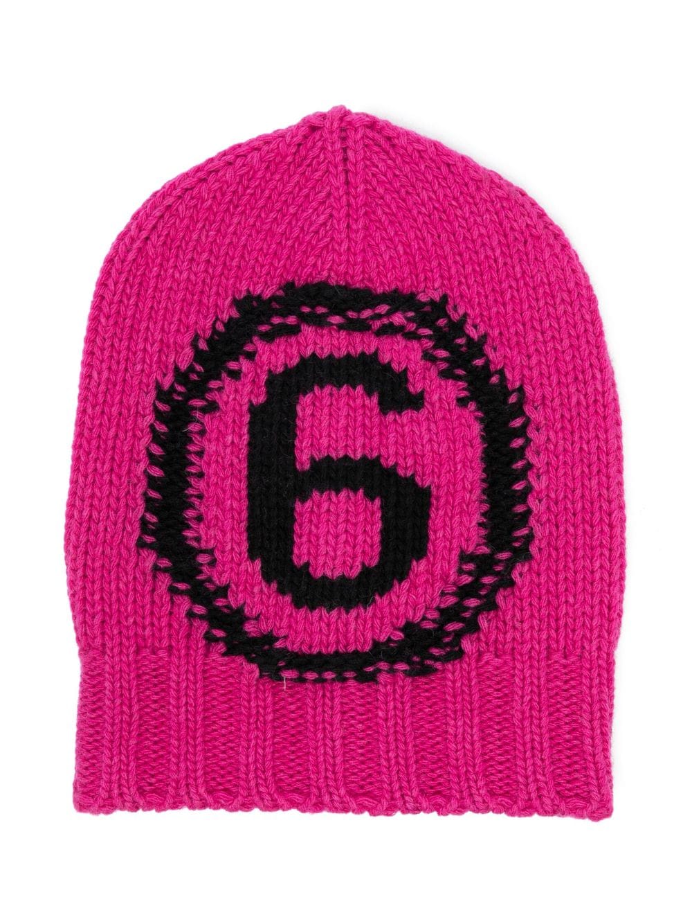 MM6 Maison Margiela Kids intarsia-knit logo beanie hat - Pink von MM6 Maison Margiela Kids