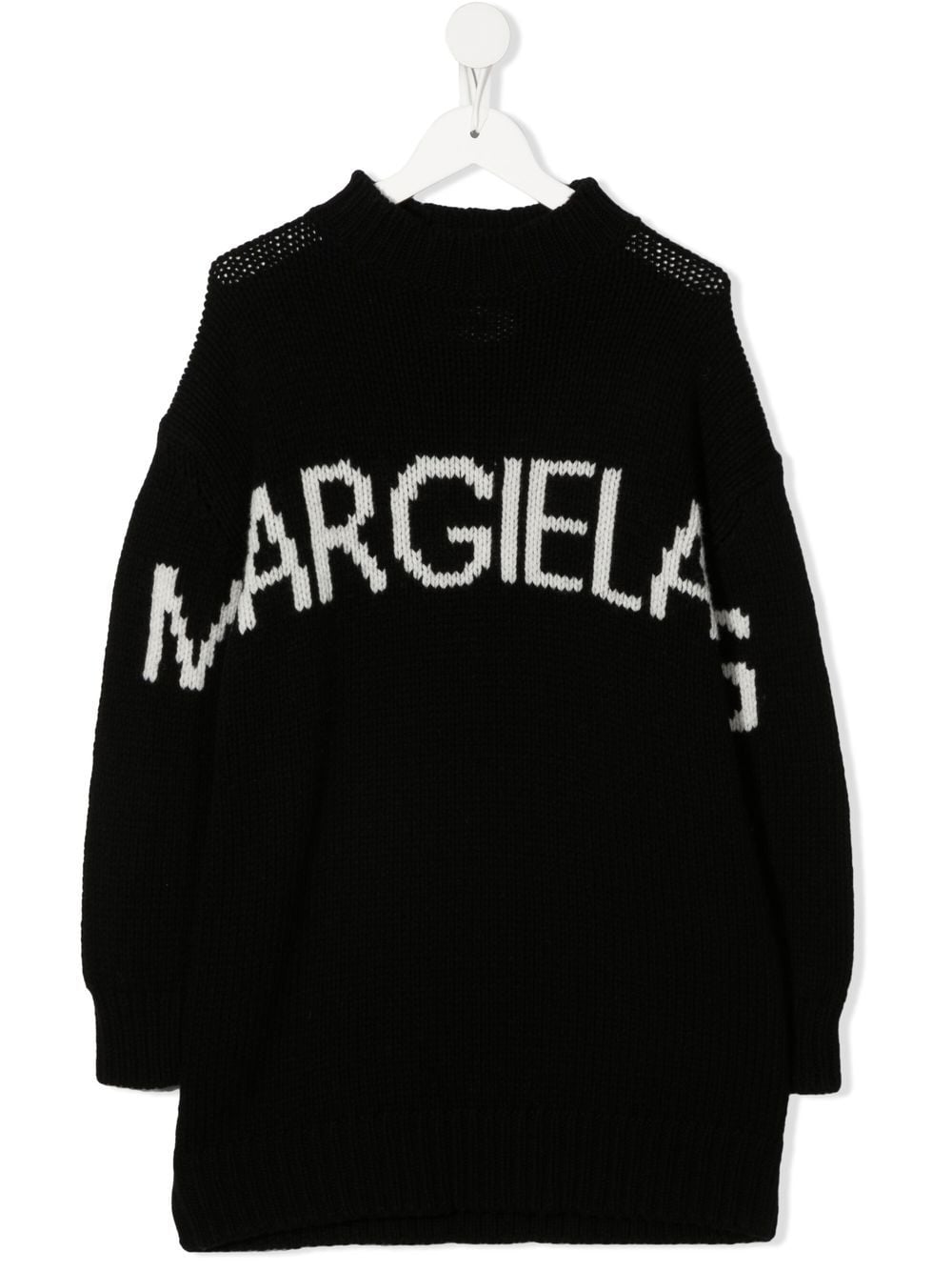 MM6 Maison Margiela Kids intarsia-knit wool jumper dress - Black von MM6 Maison Margiela Kids