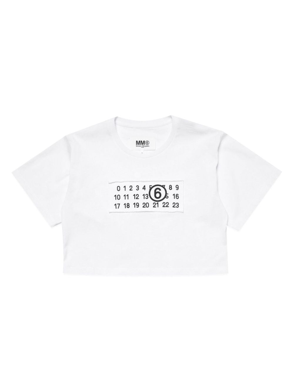 MM6 Maison Margiela Kids logo-appliqué cotton T-shirt - White von MM6 Maison Margiela Kids