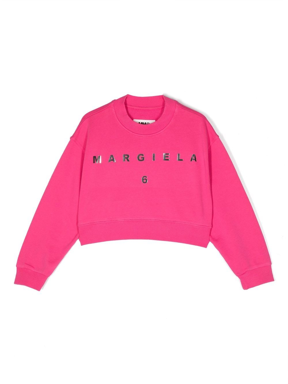 MM6 Maison Margiela Kids logo cotton sweatshirt - Pink von MM6 Maison Margiela Kids