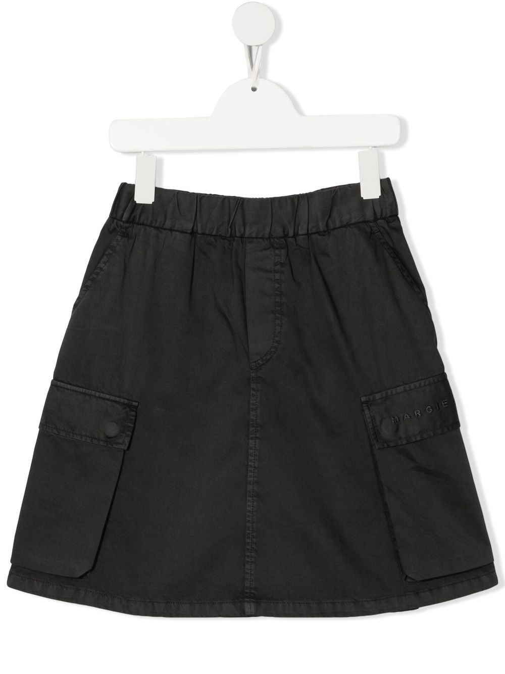 MM6 Maison Margiela Kids logo-embroidered cargo-pocket skirt - Grey von MM6 Maison Margiela Kids